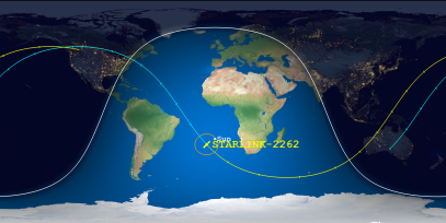 STARLINK-2262 (ID 48001) Reentry Prediction Image