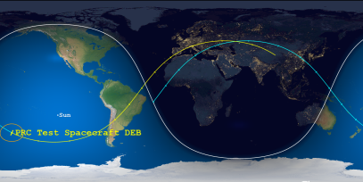 PRC Test Spacecraft DEB (ID 46395) Reentry Prediction Image