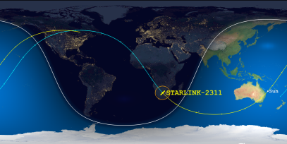 STARLINK-2311 (ID 47987) Reentry Prediction Image
