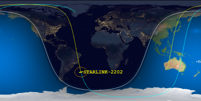 STARLINK-2202 (ID 47416) Reentry Prediction Image