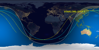 STARLINK-2318 (ID 48025) Reentry Prediction Image