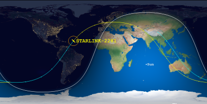 STARLINK-2281 (ID 48015) Reentry Prediction Image