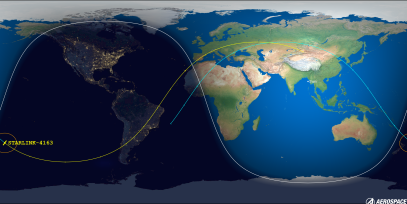 STARLINK-4163 (ID 53729) Reentry Prediction Image