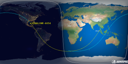 STARLINK-4654 (ID 53614) Reentry Prediction Image