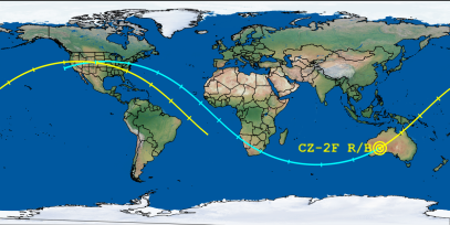 CZ-2F R/B (ID 54380) Reentry Prediction Image
