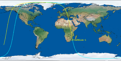  CAPELLA-1 (ID 43791) Reentry Prediction Image