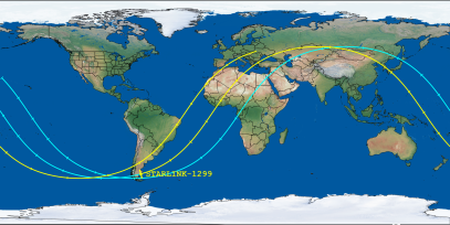 STARLINK-1299 (ID 45418) Reentry Prediction Image