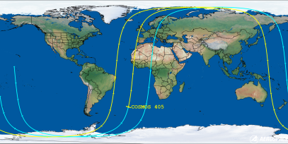 COSMOS 405 (ID 5117) Reentry Prediction Image