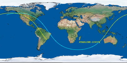 STARLINK-2269 (ID 48447) Reentry Prediction Image