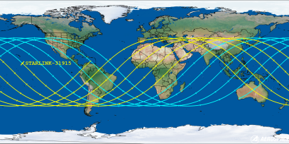 STARLINK-31`915 (ID 59796) Reentry Prediction Image