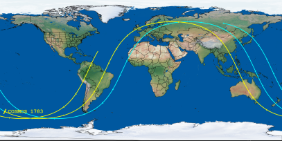 COSMOS 1783 (ID 16993) Reentry Prediction Image