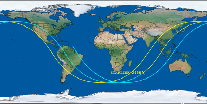 STARLINK-2458 (ID 48118) Reentry Prediction Image