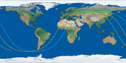 ATLAS CENTAUR R/B (ID 28385) Reentry Prediction Image