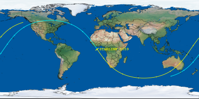 STARLINK-1059 (ID 44764) Reentry Prediction Image