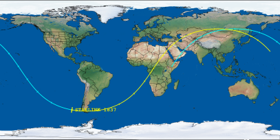 STARLINK-1837 (ID 47128) Reentry Prediction Image