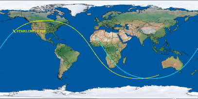 STARLINK-3368 (ID 51107) Reentry Prediction Image
