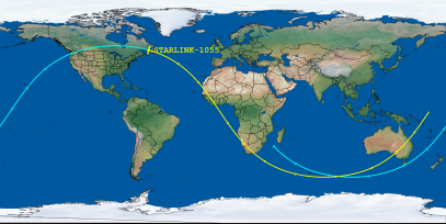 STARLINK-1055 (ID 44760) Reentry Prediction Image