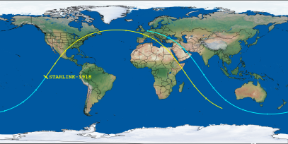 STARLINK-1918 (ID 46768) Reentry Prediction Image