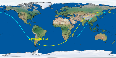STARLINK-5466 (ID 54765) Reentry Prediction Image