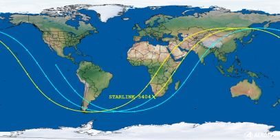 STARLINK-5404 (ID 54769) Reentry Prediction Image
