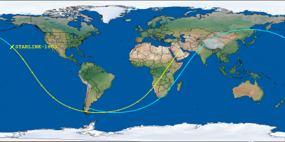 STARLINK-1883 (ID 46785) Reentry Prediction Image
