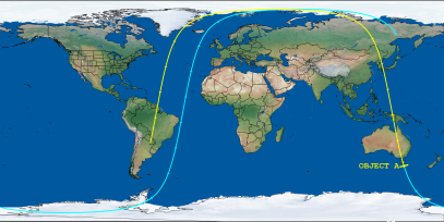 OBJECT A (ID 53299) Reentry Prediction Image