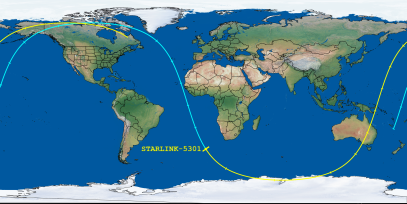 STARLINK-5301 (ID 55270) Reentry Prediction Image