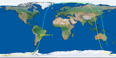 OBJECT D (ID 58556) Reentry Prediction Image