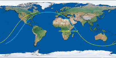 STARLINK-1390 (ID 45550) Reentry Prediction Image