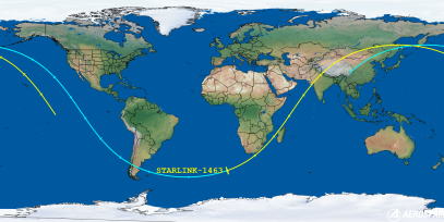 STARLINK-1463 (ID 45771) Reentry Prediction Image