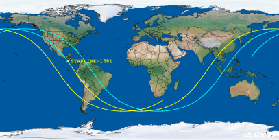 STARLINK-1581 (ID 46042) Reentry Prediction Image