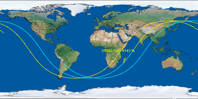 STARLINK-4541 (ID 53427) Reentry Prediction Image