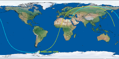 STARLINK-5898 (ID 55929) Reentry Prediction Image