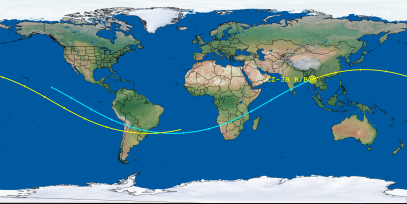 CZ-3B R/B (ID 61504) Reentry Prediction Image