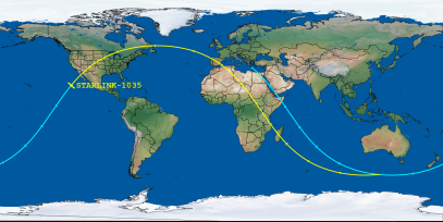 STARLINK-1035 (ID 44740) Reentry Prediction Image