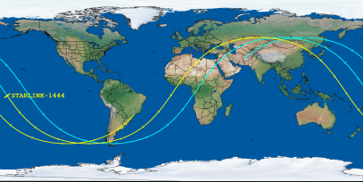 STARLINK-1444 (ID 45661) Reentry Prediction Image