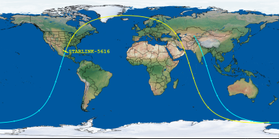 STARLINK-5616 (ID 55417) Reentry Prediction Image