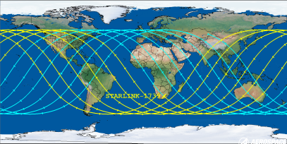 STARLINK-1739 (ID 46363) Reentry Prediction Image