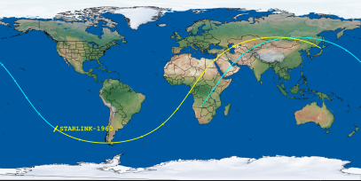 STARLINK-1960 (ID 47561) Reentry Prediction Image