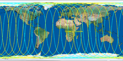 COSMOS 1666 (ID 15889) Reentry Prediction Image