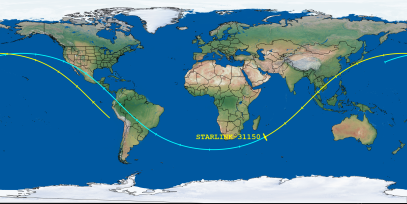 STARLINK-31150 (ID 58730) Reentry Prediction Image
