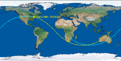 STARLINK-30262 (ID 57535) Reentry Prediction Image