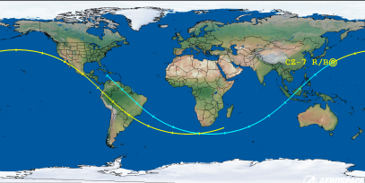 CZ-7 R/B (ID 64787) Reentry Prediction Image