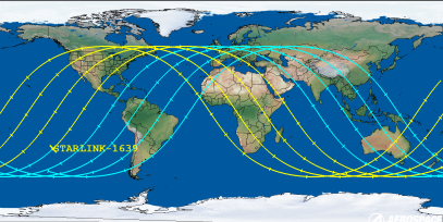 STARLINK-1639 (ID 46135) Reentry Prediction Image