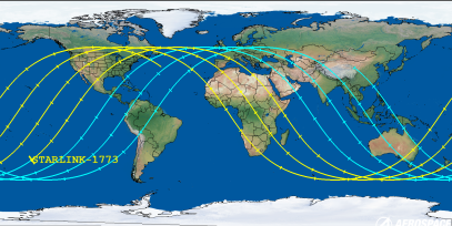 STARLINK-1773 (ID 46679) Reentry Prediction Image