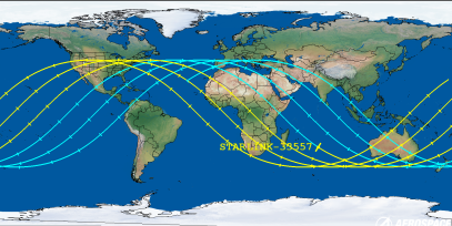 STARLINK-33557 (ID 62106) Reentry Prediction Image