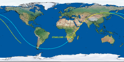 STARLINK-1792 (ID 46693) Reentry Prediction Image
