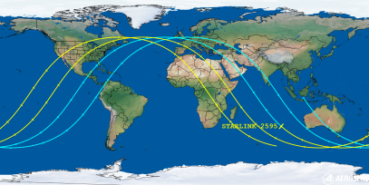STARLINK-2595 (ID 48407) Reentry Prediction Image