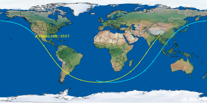 STARLINK-3557 (ID 51802) Reentry Prediction Image