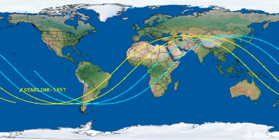 STARLINK-5957 (ID 55995) Reentry Prediction Image